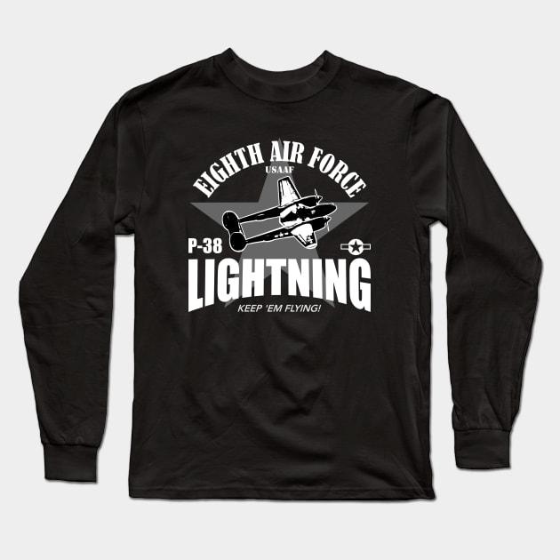 P-38 Lightning USAAF Long Sleeve T-Shirt by TCP